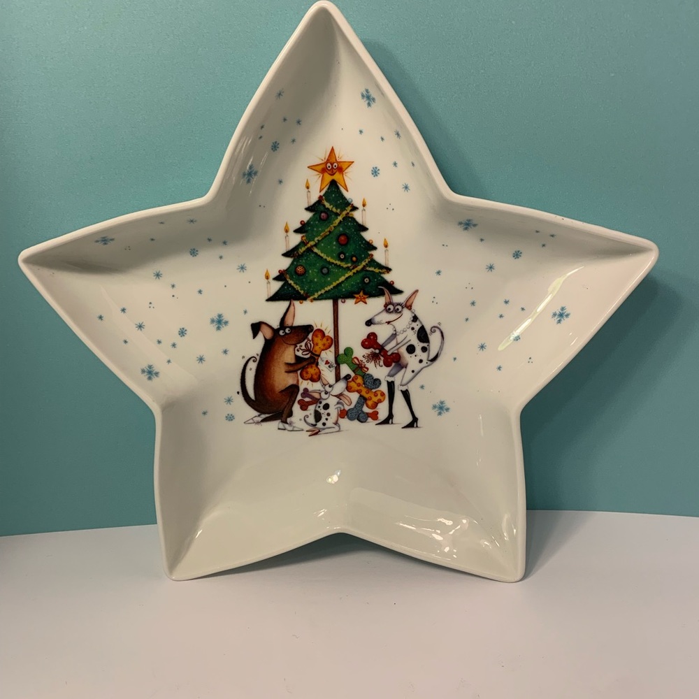 2005 Royal Worcester CLARE MACKIE - AROUND THE TREE PATTERN Star Shaped Bowl